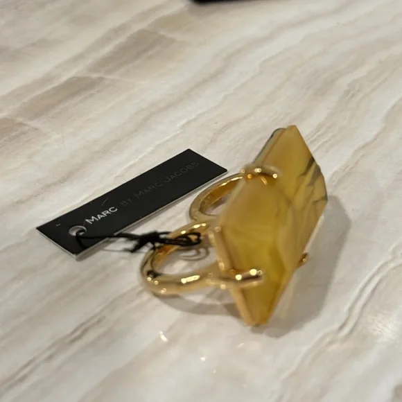 Marc Jacobs Ring Double Finger Gemstone Ring NWT - Picture 4 of 9